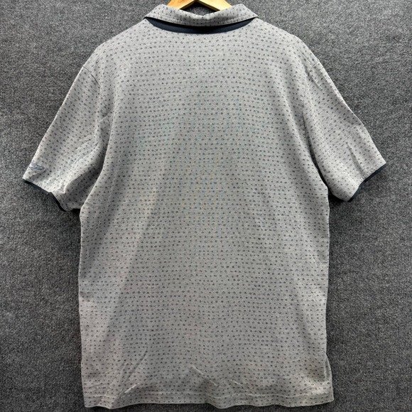 Travis Mathew Mens Golf Polo Shirt‎ Small Dots Print Gray Short Sleeve Size L - Picture 6 of 9